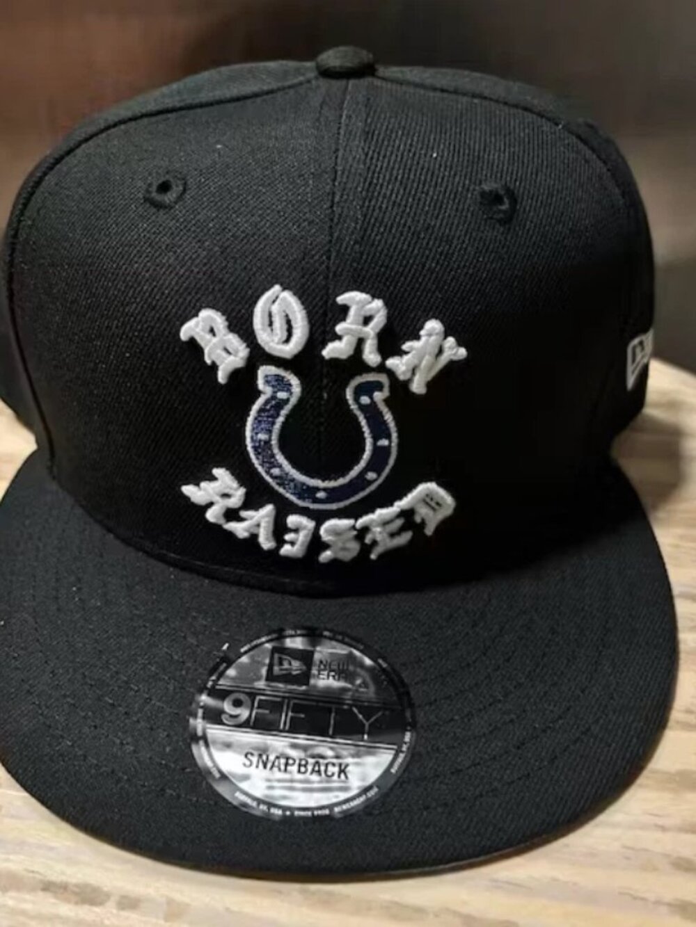 Born X Raised × NEW ERA NFL + COLTS SNAPBACK ROCKER HAT: BLACK